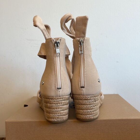 UGG Yarrow Espadrille Wedge Sandals Natural Canvas USA Women Size 10/UK 8/EU 41 - Picture 7 of 11